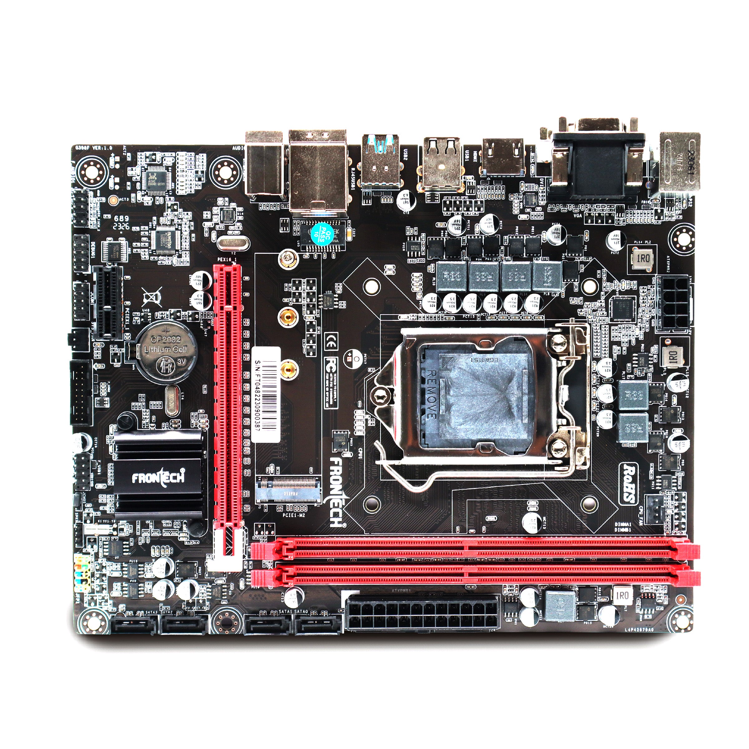 Frontech H310 Motherboard | LGA 1151, Supports 8th & 9th Gen CPUs, 2xUSB 3.0, 4xUSB 2.0, 4xSATA, NVMe, HDMI, VGA, PCIe x16 (FT-0482) Frontech H310 Motherboard | LGA 1151, Supports 8th & 9th Gen CPUs, 2xUSB 3.0, 4xUSB 2.0, 4xSATA, NVMe, HDMI, VGA, PCIe x16 (FT-0482)